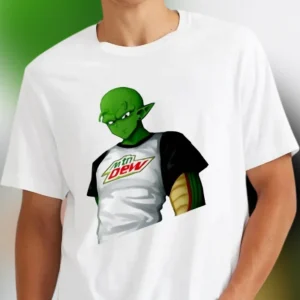 Piccolo Mtn Dew Anime Graphic Tee, Dragon Ball Z Vintage Soda Retro Shirt