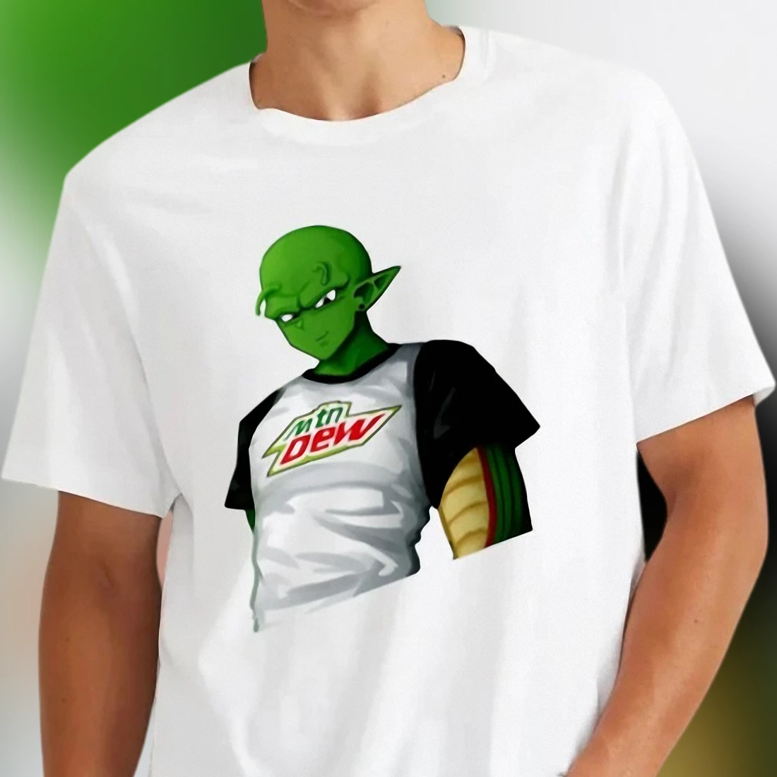 Piccolo Mtn Dew Anime Graphic Tee, Dragon Ball Z Vintage Soda Retro Shirt