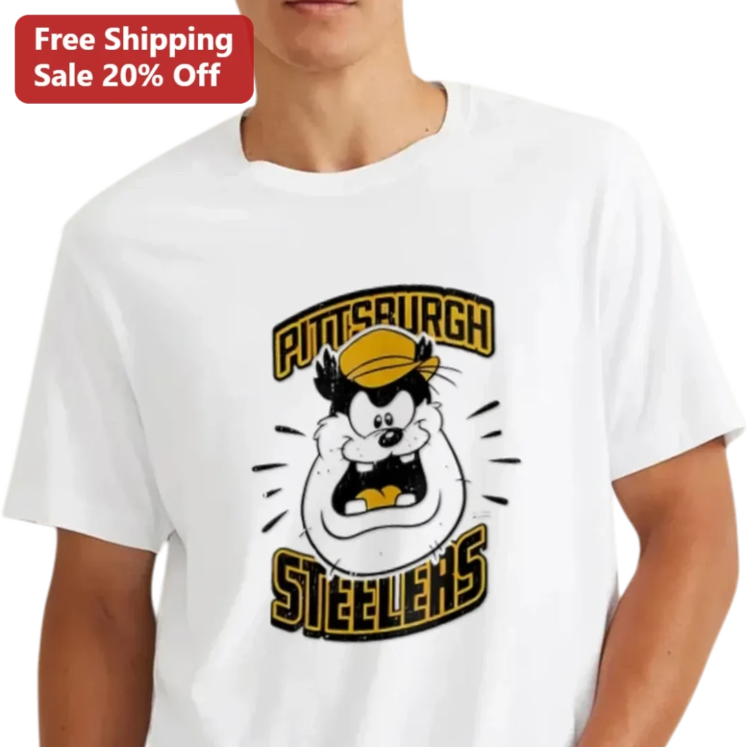 Steelers Taz Vintage Graphic Tee Gift for Football Fans — Los Angeles Steelers Taz Vintage Graphic Tee Gift for Football Fans available at our Los Angeles warehouse