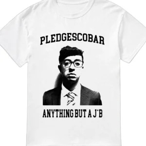Pledgescobar Anything But a Job Tee Funny Viral Campus Meme Graphic T-Shirt available at our Los Angeles warehouse