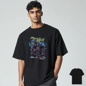 Policy Lord Graphic Tee Gothic Skeleton Throne Streetwear Oversized T-Shirt available at our Los Angeles warehouse