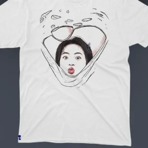 Portrait Illustration Art Tee, Minimalist Line Art Face Sketch Graphic T-Shirt Gift available at our Los Angeles warehouse