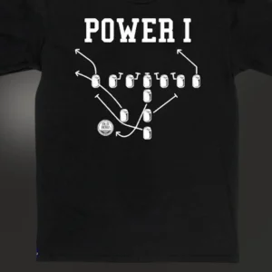 Power I Football Formation Tee Funny Beer Can Tailgating Graphic T-Shirt available at our Los Angeles warehouse