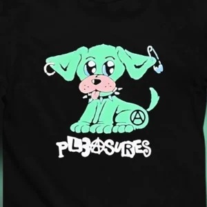 Punk Rock Puppy Graphic Tee, Edgy Grunge Cartoon Dog Streetwear Shirt, Music Lover Gift