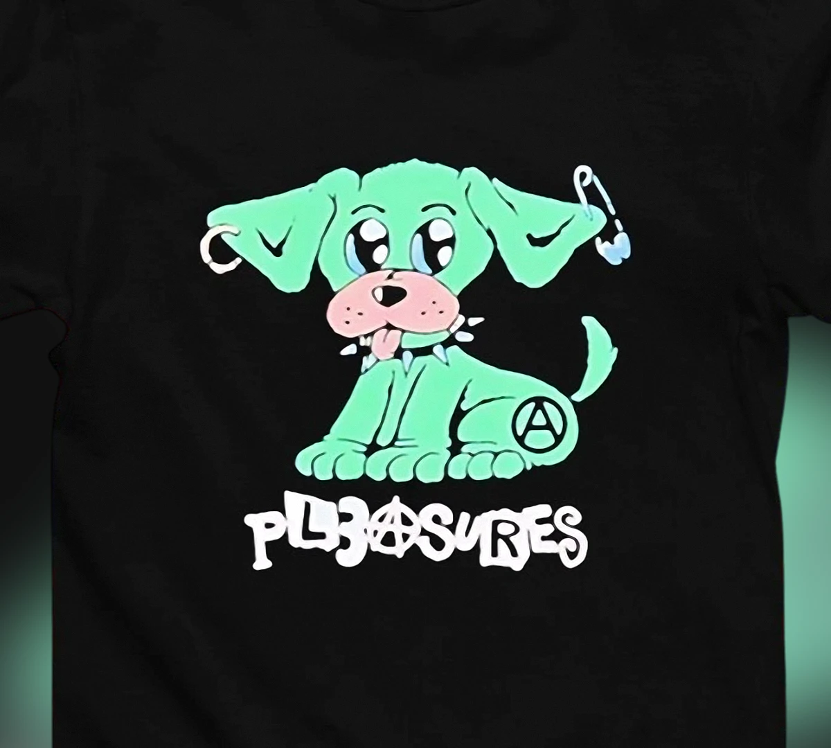 Punk Rock Puppy Graphic Tee, Edgy Grunge Cartoon Dog Streetwear Shirt, Music Lover Gift