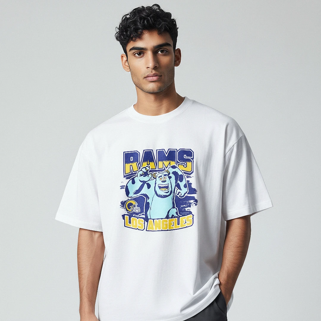 RAMS Los Angeles Sulley Vintage Graphic Tee, Monsters Inc LA Football Apparel for Men and Women available at our Los Angeles warehouse