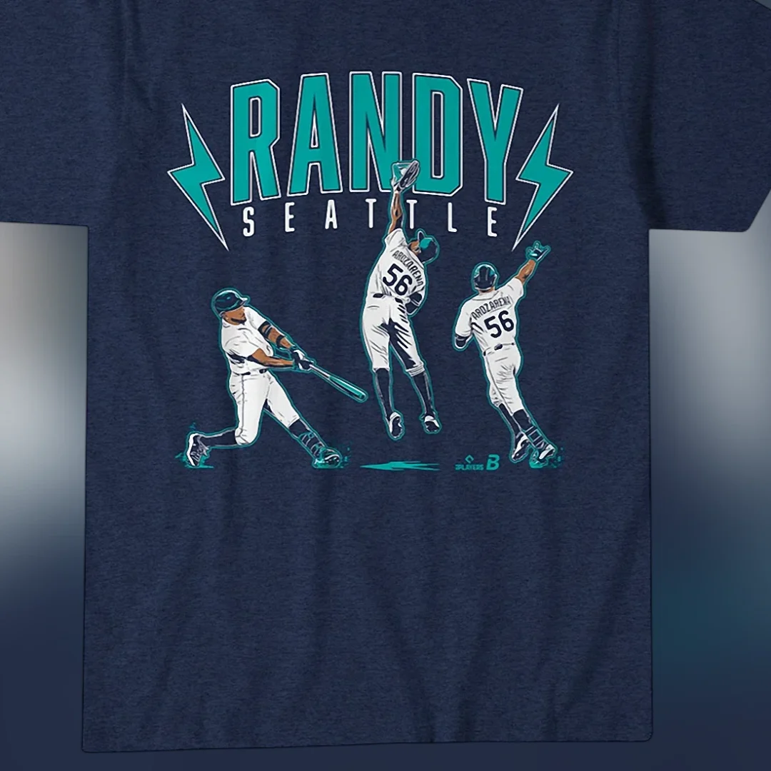 Randy Seattle Randy Arozarena Baseball Tee for Fans available at our Los Angeles warehouse