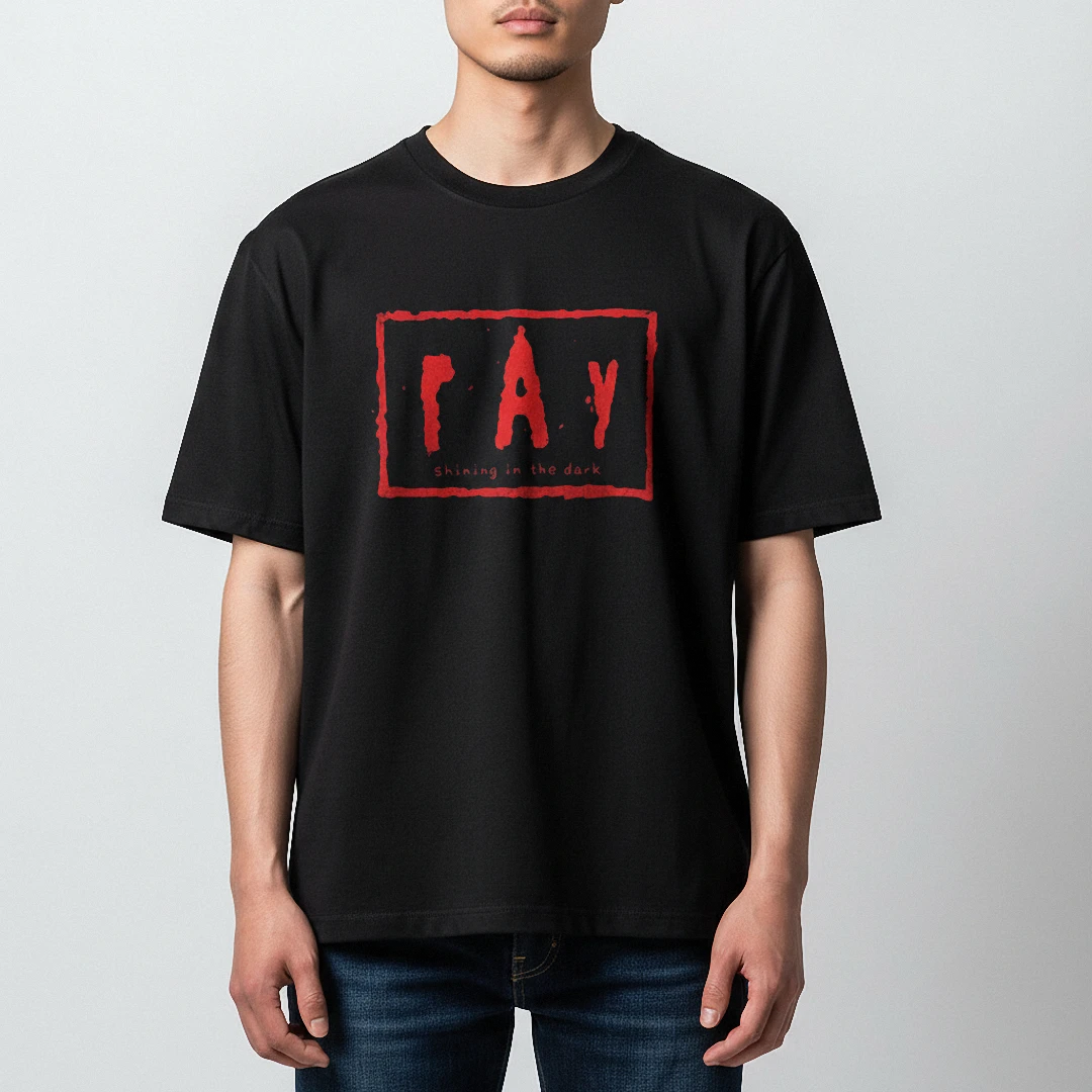 RAY Shining in the Dark Tee Vintage Distressed Streetwear Graphic T-Shirt available at our Los Angeles warehouse