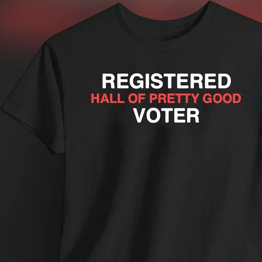 registered-hall-of-pretty-good-voter-tee-funny-civic-humor-graphic-t-shirt-for-m.webp Registered Hall of Pretty Good Voter Tee, Funny Civic Humor Graphic T-Shirt for Men and Women