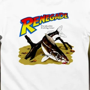 Renegade Pro Quality Fishing Gear Tee, Retro Snook Fish Graphic Shirt, Saltwater Angler Outdoors Lifestyle Apparel Gift for Fishermen