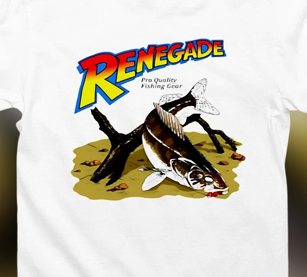 Renegade Pro Quality Fishing Gear Tee, Retro Snook Fish Graphic Shirt, Saltwater Angler Outdoors Lifestyle Apparel Gift for Fishermen