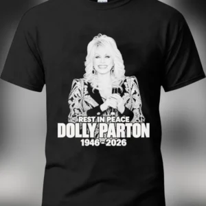 Rest In Peace Dolly Parton 1946-2026 Memorial Tee, Country Music Legend Tribute Shirt available at our Los Angeles warehouse