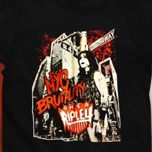 Rhea Ripley NYC Brutality Tee, Gothic Wrestling Fan Graphic Shirt