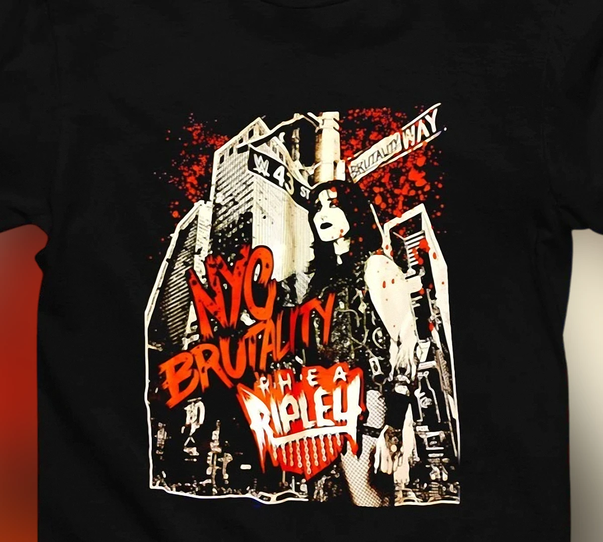 Rhea Ripley NYC Brutality Tee, Gothic Wrestling Fan Graphic Shirt