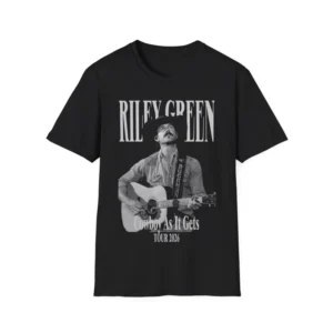 Riley Green Cowboy As It Gets Tour 2026 Tee, Vintage Country Music Concert Shirt Gift for Fans
