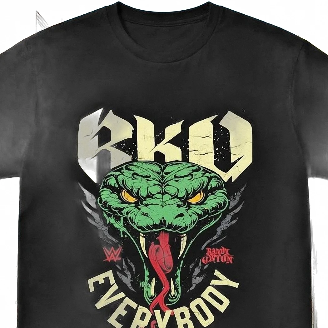 RKO Everybody Randy Orton Viper Graphic Tee, Retro Pro Wrestling Snake T-Shirt Gift for Fans