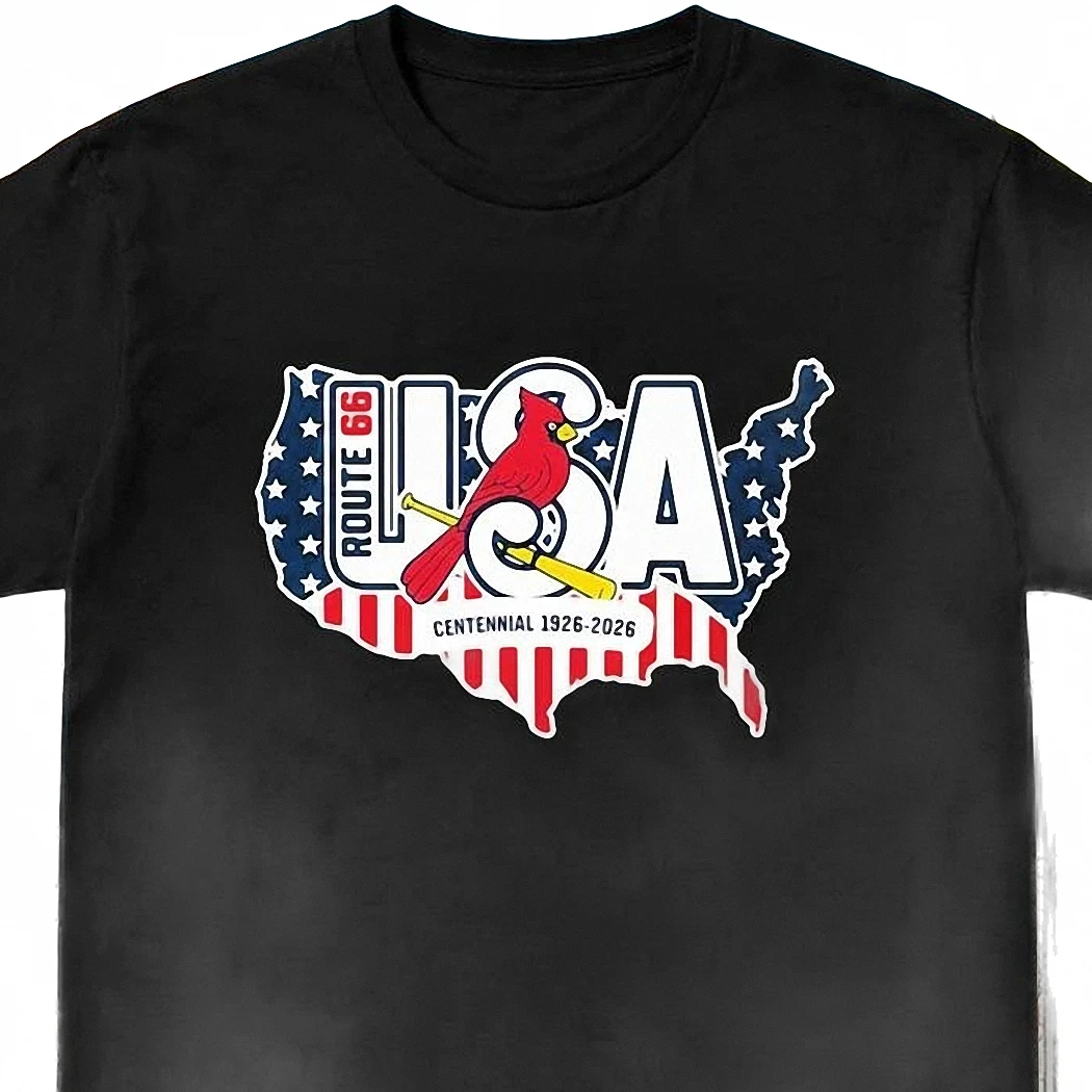 route-66-usa-centennial-1926-2026-tee-cardinal-baseball-road-trip-graphic-shirt.webp Route 66 USA Centennial 1926-2026 Tee, Cardinal Baseball Road Trip Graphic Shirt, Vintage 100th Anniversary Souvenir Gift