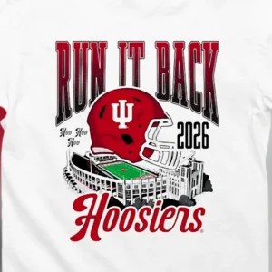 Run It Back 2026 Indiana Hoosiers Football Tee, Hoo Hoo Hoo Vintage Collegiate Game Day Shirt