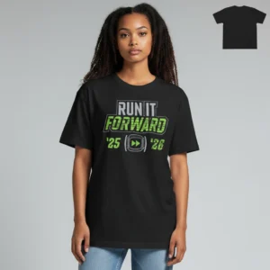 Run It Forward 25 26 Graphic Tee Motivational Runner and Athletic Sports Shirt available at our Los Angeles warehouse