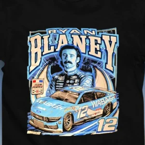 Ryan Blaney Team Penske No. 12 Wabash Racing Graphic Tee, Retro Motorsport Shirt Gift for Racing Fans