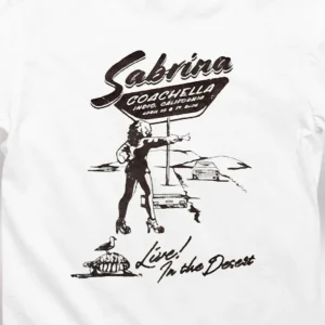 Sabrina Carpenter Coachella Indio California Live in the Desert Tee, Vintage Concert Souvenir Graphic Shirt
