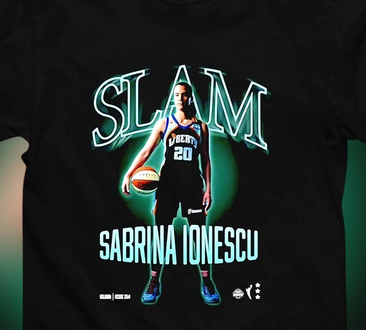Sabrina Ionescu SLAM Cover Tee New York Liberty Basketball Shirt Retro WNBA Fan Streetwear Graphic Tee