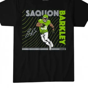 Saquon Barkley Running Back Signature Tee, Football Game Day Graphic Shirt Gift for Fans available at our Los Angeles warehouse