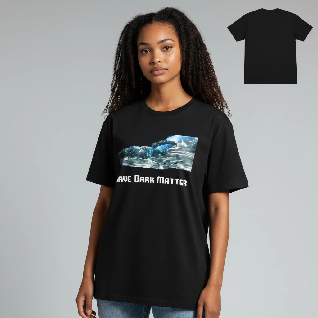 Save Dark Matter Space Graphic Tee Astronomy Physics Science Fiction Shirt available at our Los Angeles warehouse