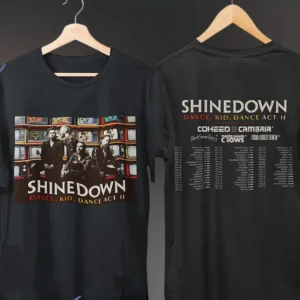 Shinedown Tour Tee Dance Kid Dance Act II Concert Graphic Shirt available at our Los Angeles warehouse