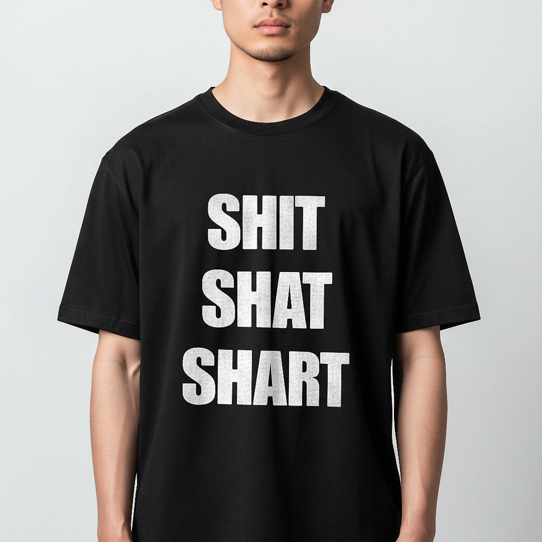 Shit Shat Shart Tee, Funny Adult Humor T-Shirt, Novelty Sarcastic Gag Gift Shirt available at our Los Angeles warehouse