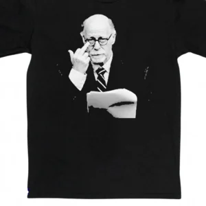 Sigmund Freud Tee Middle Finger Funny Psychology Graphic T-Shirt available at our Los Angeles warehouse
