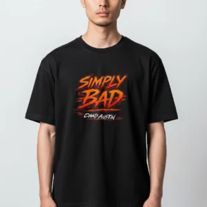 Simply Bad Tee Bold Streetwear Graphic T-Shirt for Men and Women available at our Los Angeles warehouse