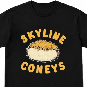 Skyline Coneys Tee Cincinnati Chili Cheese Dog Shirt, Vintage Ohio Foodie Graphic Apparel Gift