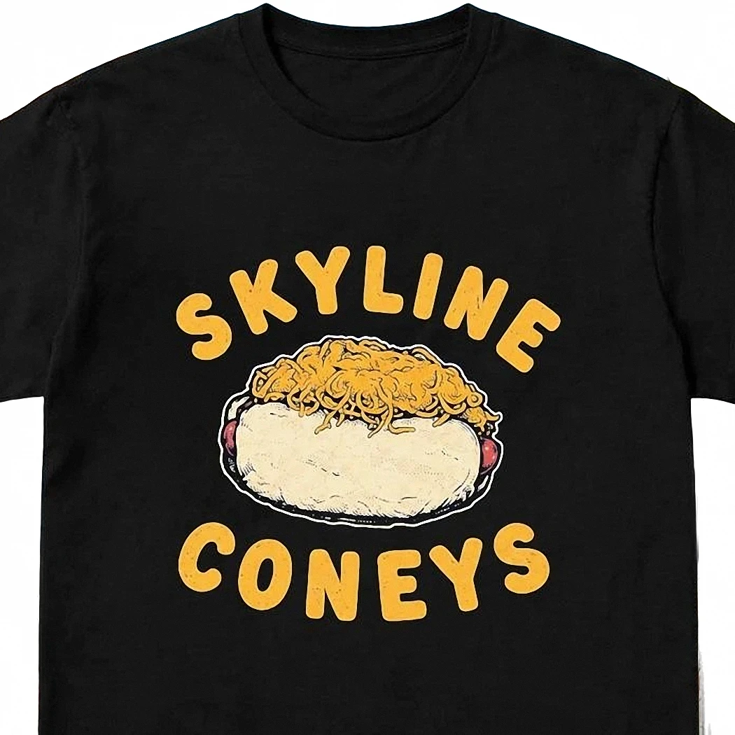 Skyline Coneys Tee Cincinnati Chili Cheese Dog Shirt, Vintage Ohio Foodie Graphic Apparel Gift