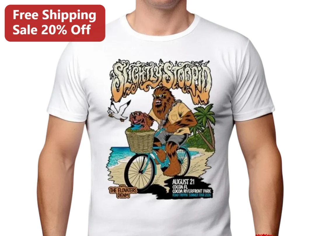 Slightly Stoopid Road Trippin Summer Tour 2026 Tee The Elovaters Denm Cocoa Riverfront Park Concert available at our Los Angeles warehouse