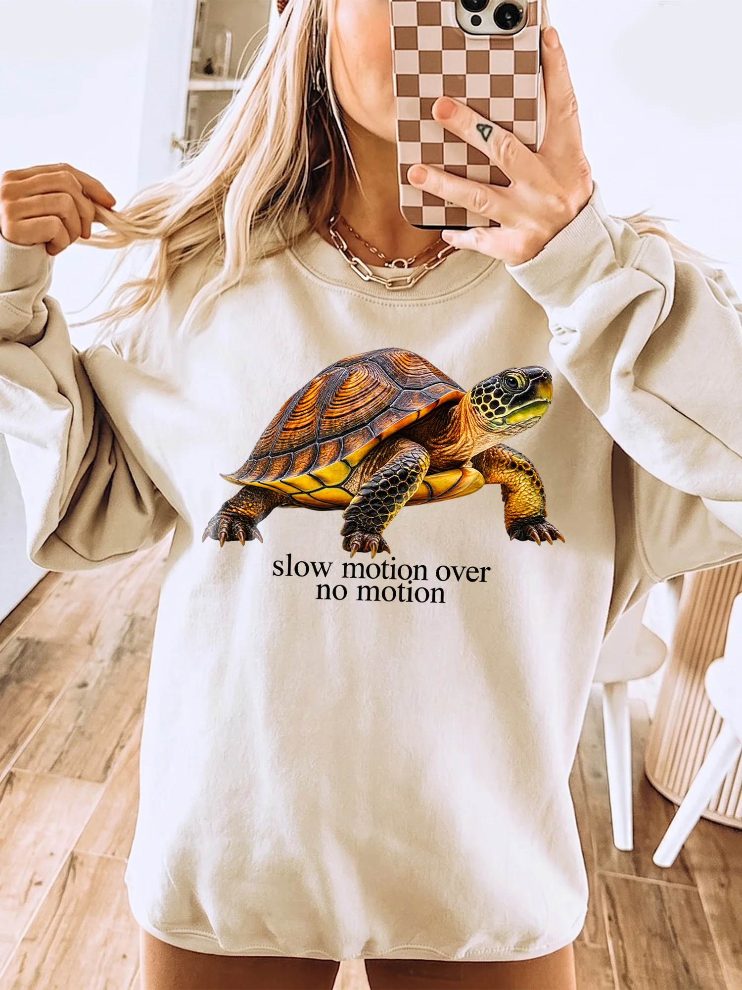 Slow Motion Over No Motion Turtle Graphic Tee Funny Motivational Shirt
