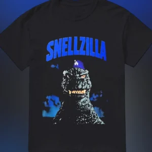 SNELLZILLA Tee Retro Monster Graphic Tee Godzilla Baseball Fan Gift Shirt