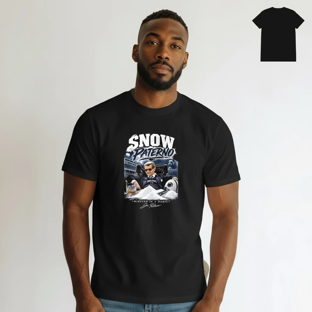Snow Paterno Winning Is A Habit Tee Vintage Joe Paterno Football Graphic Shirt available at our Los Angeles warehouse