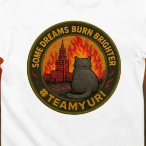 Some Dreams Burn Brighter Team Yuri Cat Graphic Tee, Funny Burning Castle Fandom Supporter Shirt