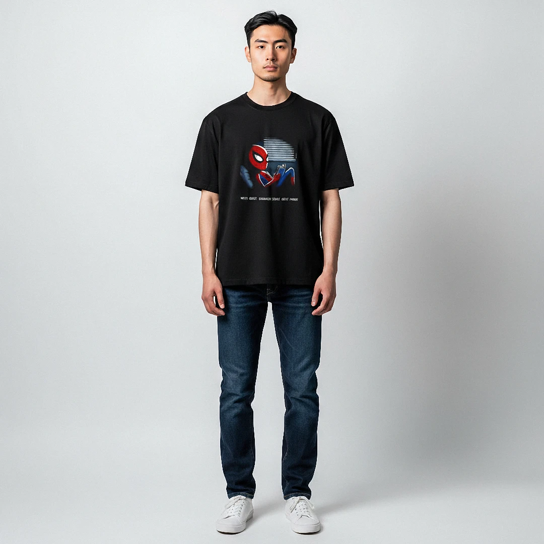 Spider-Man Tee Relaxing Superhero Graphic Shirt for Comic Fans available at our Los Angeles warehouse