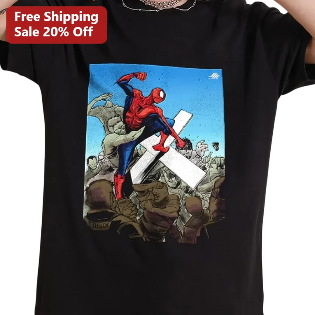 Spider-Man Tee Retro Comic Book Art Marvel Superhero Graphic — Los Angeles Spider-Man Tee Retro Comic Book Art Marvel Superhero Graphic Shirt Gift for Marvel Fans and Comic Co available at our Los Angeles warehouse