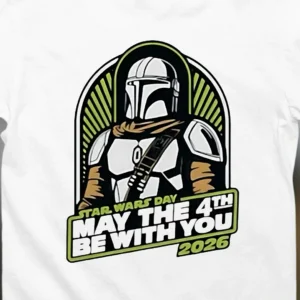 Star Wars Day May The 4th Be With You 2026 Mandalorian Tee, Sci-Fi Fan Graphic Shirt