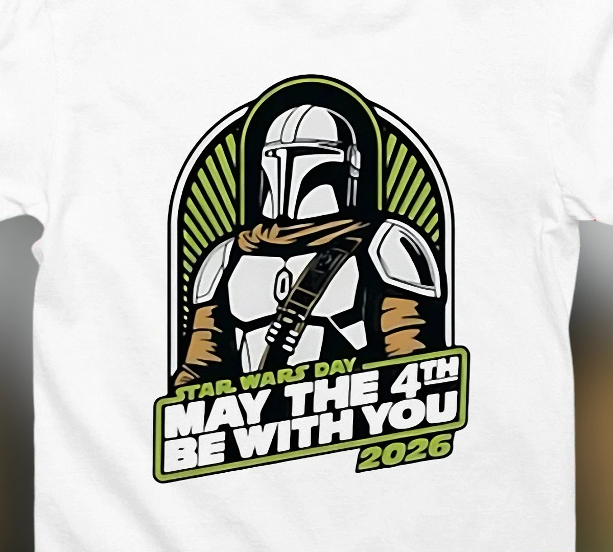Star Wars Day May The 4th Be With You 2026 Mandalorian Tee, Sci-Fi Fan Graphic Shirt