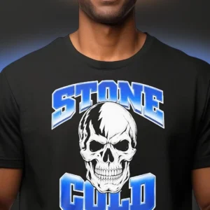 Stone Cold Steve Austin Skull Graphic Tee Retro Vintage Wrestling Fan Shirt Gift