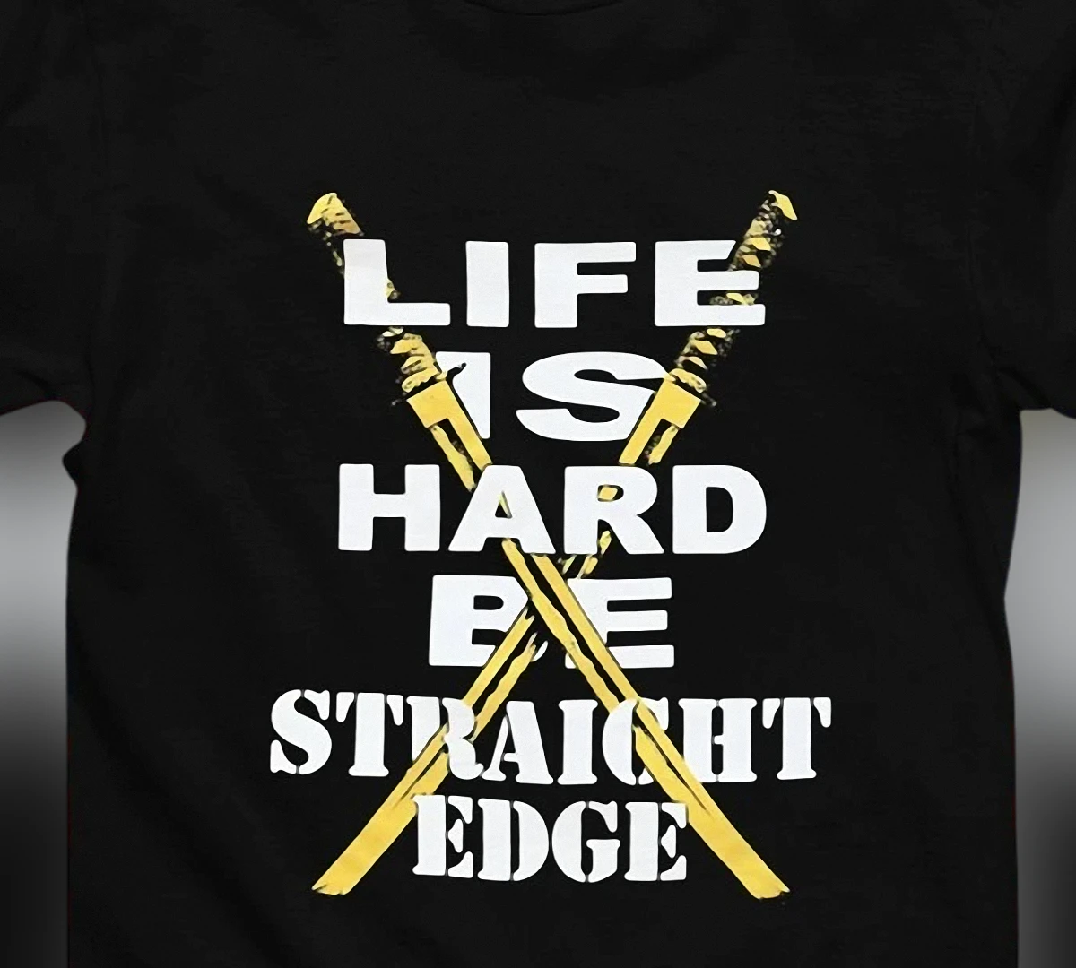 straight-edge-hardcore-life-is-hard-tee-punk-sxe-graphic-t-shirt.webp Straight Edge Hardcore Life Is Hard Tee Punk SXE Graphic T-Shirt