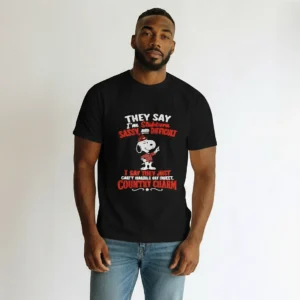 Stubborn Sassy and Difficult Snoopy Country Charm Graphic Tee available at our Los Angeles warehouse