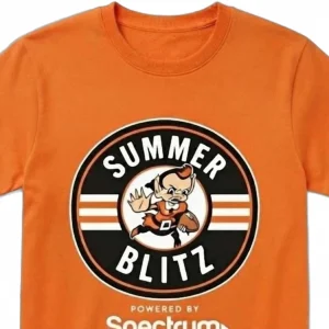 Summer Blitz Brownie the Elf Retro Football Graphic Tee, Vintage Sports Mascot Fan T-Shirt