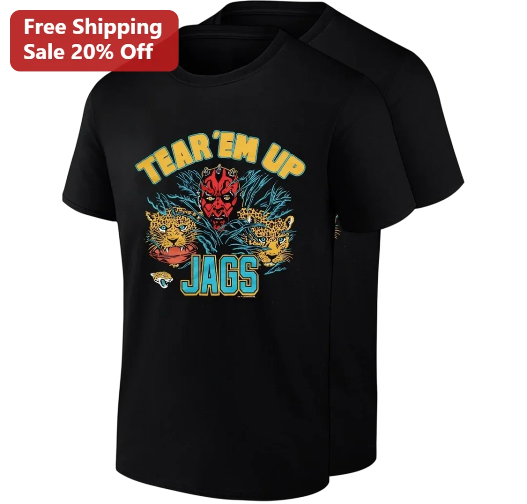 Tear 'Em Up Jags Tee Darth Maul Jacksonville Football Game Day Fan Graphic Shirt available at our Los Angeles warehouse
