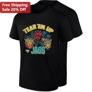 Tear 'Em Up Jags Tee Darth Maul Jacksonville Football Game Day Fan Graphic Shirt available at our Los Angeles warehouse