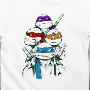 Teenage Mutant Ninja Turtles Tee Retro TMNT Sketch Graphic T-Shirt Gift